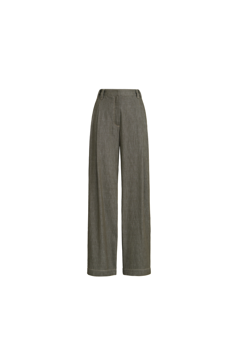 Wide Smart trousers, Alternate, color, Olive