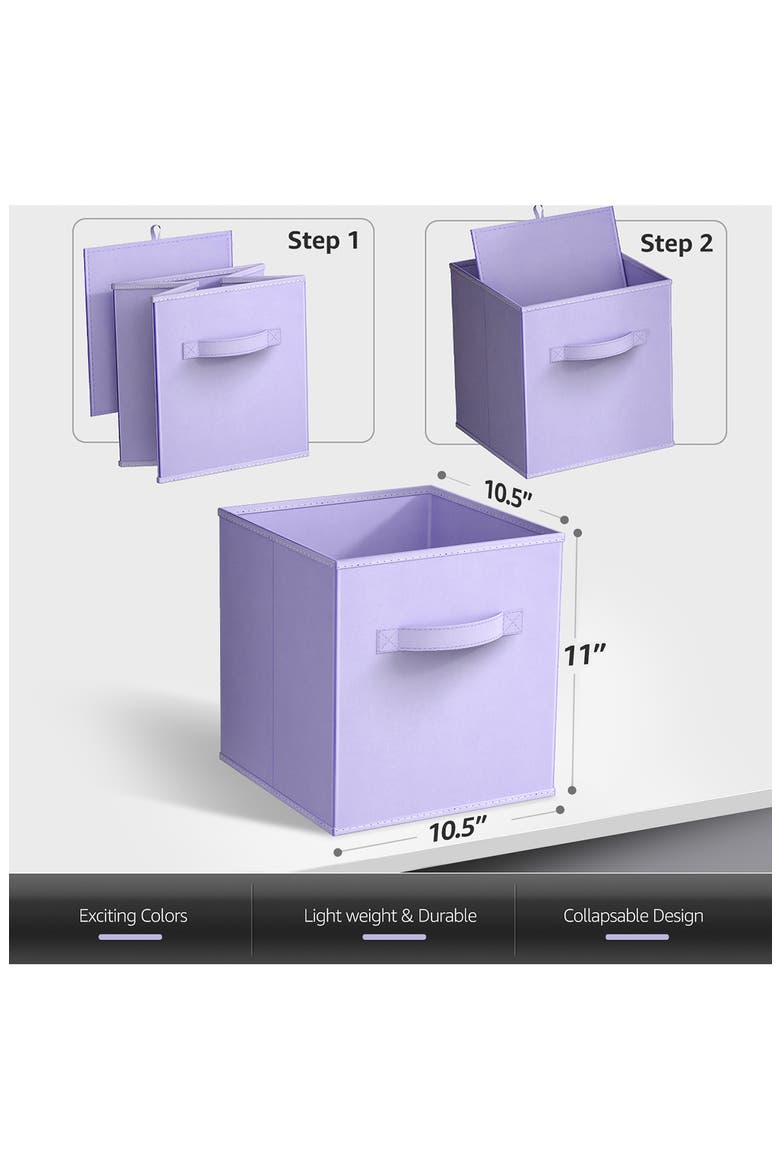 12-Pack Collapsible Storage Cubes, Alternate, color, AQUA MULTI/ PASTEL COMBO