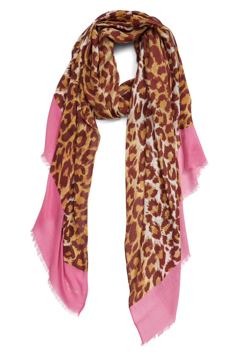 panthera oblong scarf, Main, color, NATURAL