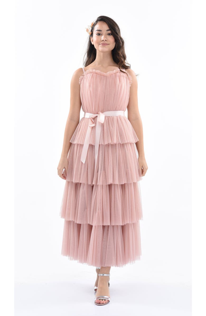 Tulleen Firenze Dress, Main, color, Blush
