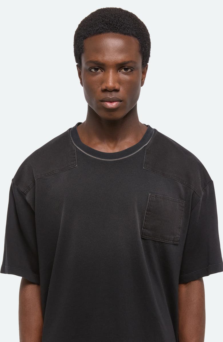 Helmut Lang Patch Cotton T-Shirt, Alternate, color, Black