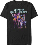 KPop Demon Hunters Men's Girls' Hero Group Shot Short Sleeve Graphic T-Shirt