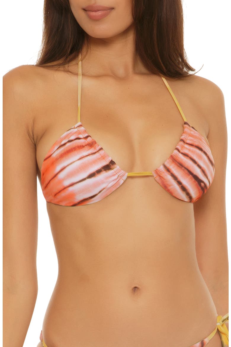 Washed Away ReversibleTriangle Bikini Top, Alternate, color, MULTI