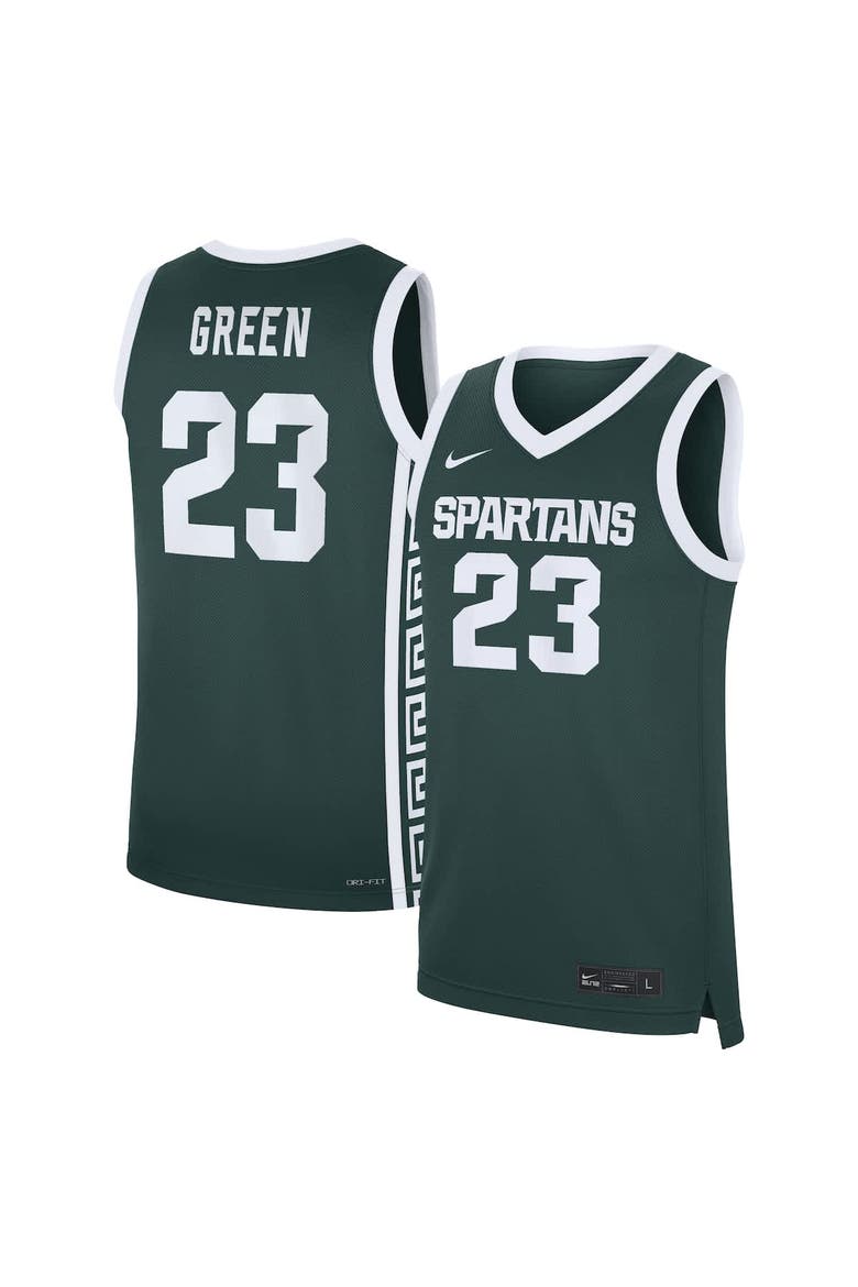 Men's Nike Draymond Green Green Michigan State Spartans Road Replica Basketball Jersey, Alternate, color, Green