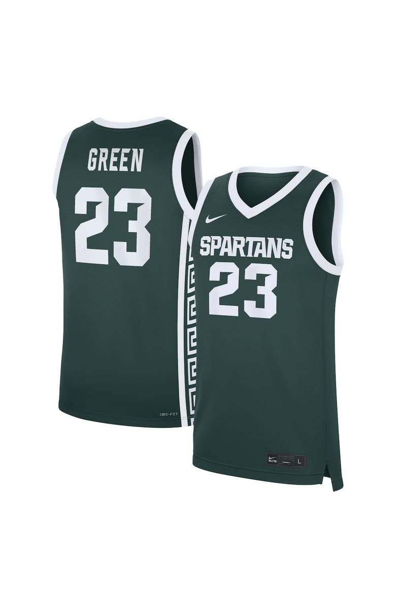 Nike Men
s Nike Draymond Green Green Michigan State Spartans Road Replica Basketball Jersey, Alternate, color, Green