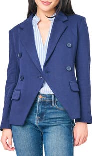 GIBSONLOOK Double Breasted Cotton Blend Blazer