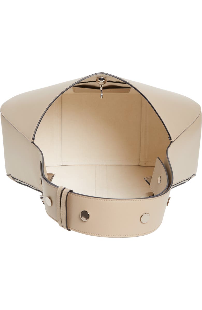 McQueen The Skull Leather Hobo Bag, Alternate, color, Camel