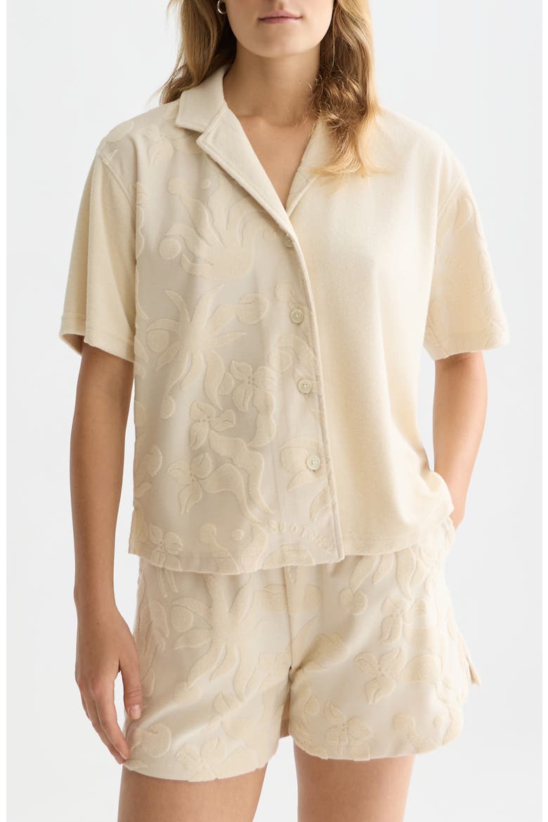 Terry Cloth Camp Shirt, Main, color, FOG