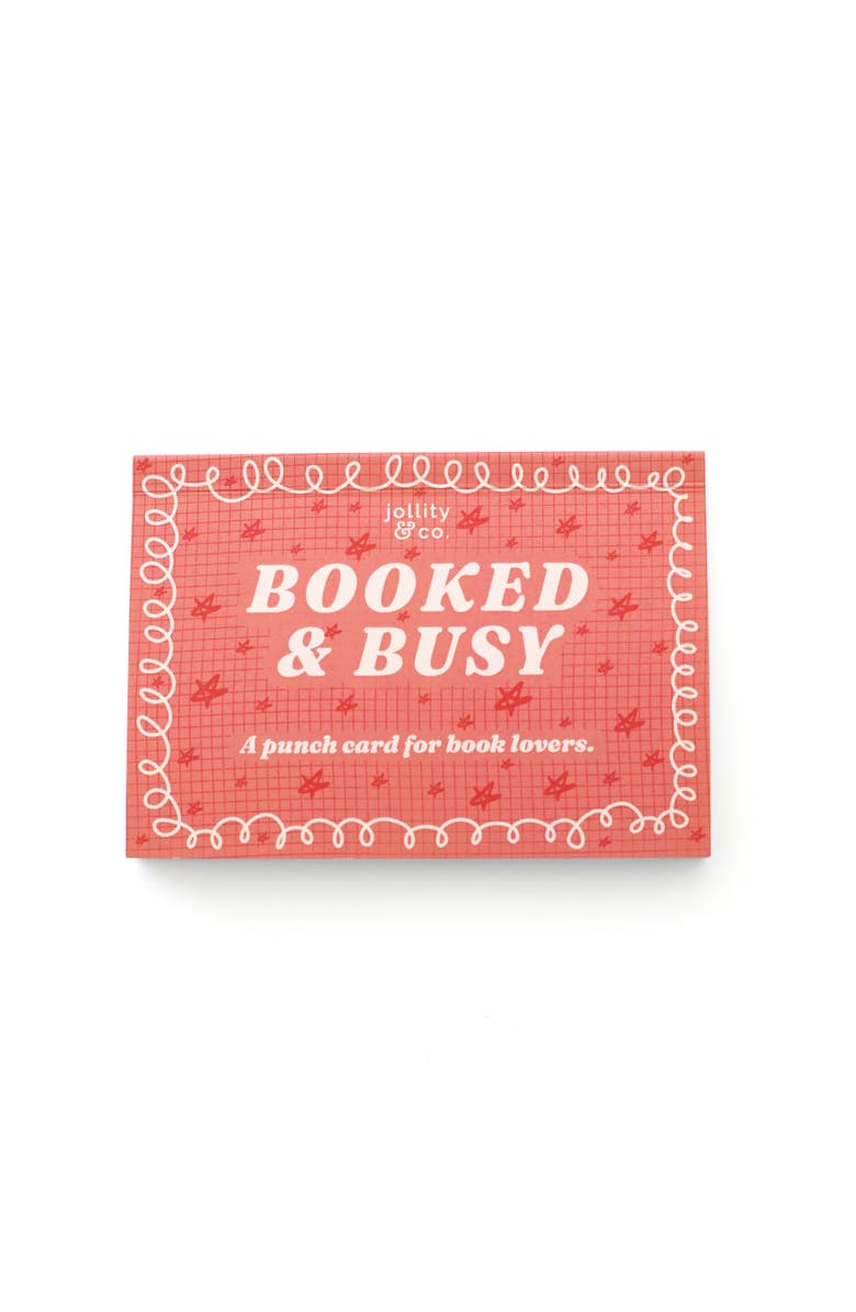 Jollity & Co. Booked & Busy Book Theme Punch Cards, Main, color, Assorted Pre-Account