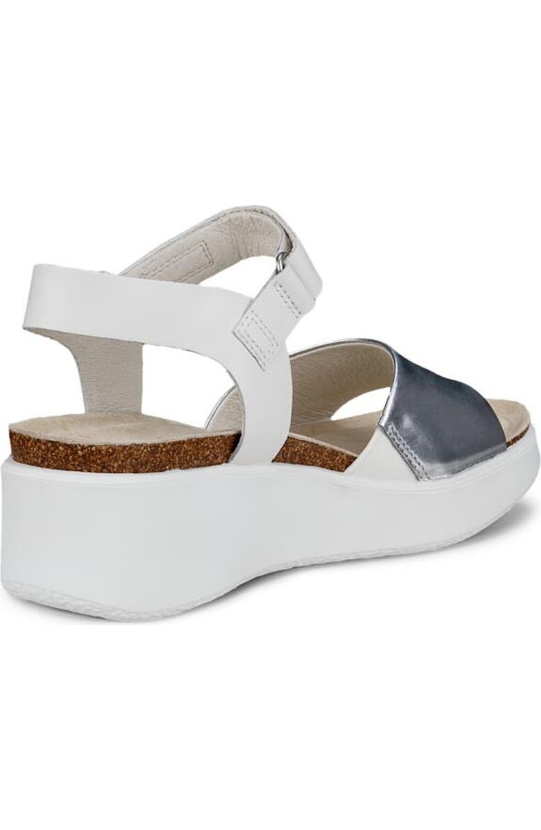 ECCO CORKSPHERE<sup>™</sup> Flowt Wedge Cork Sandal, Alternate, color, Pure Silver