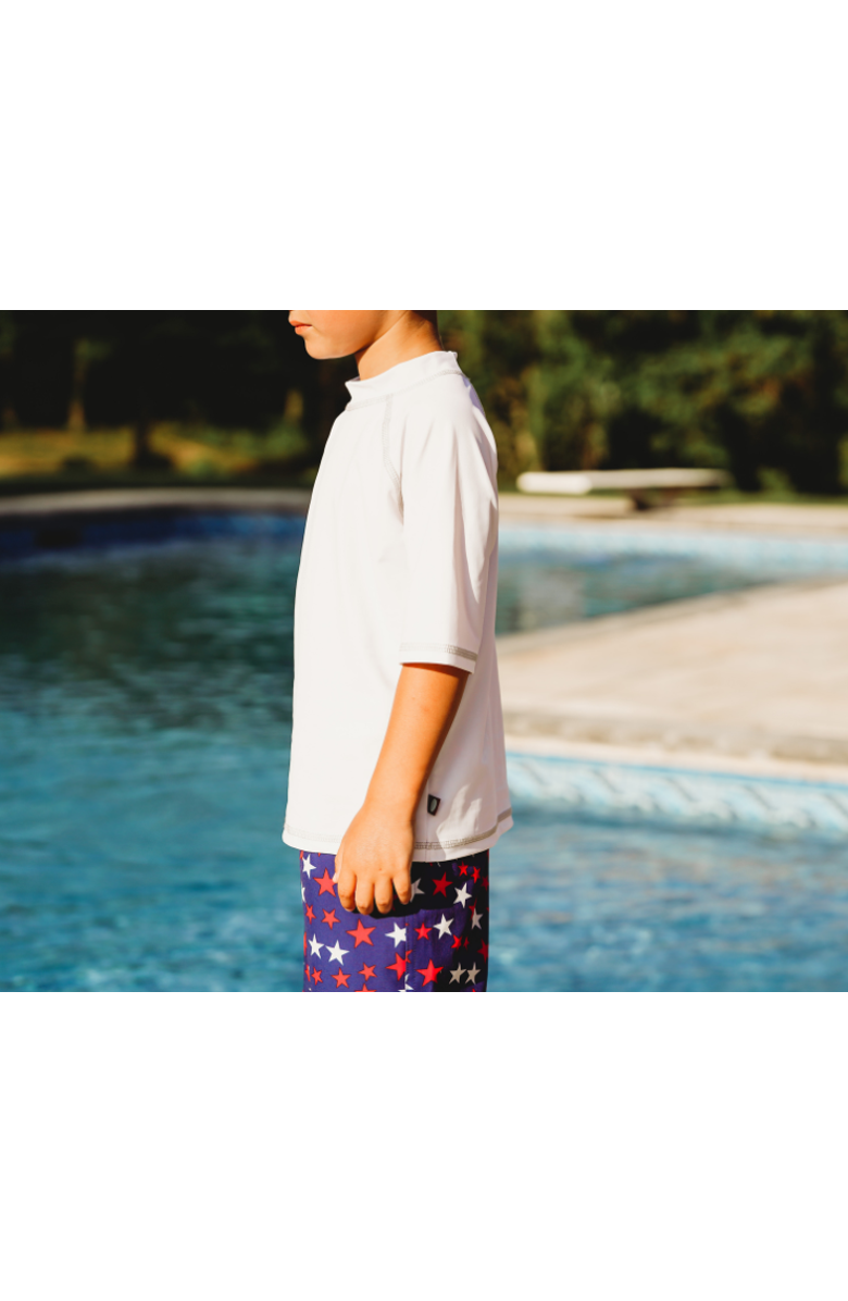 CITY THREADS Boys UPF 50+ Short Sleeve Rashguard, Alternate, color, Black