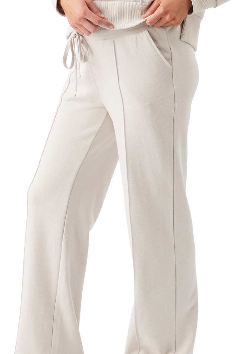 Terry Wide Leg Jogger, Alternate, color, Chalk