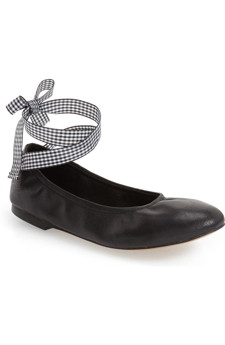 Steve Madden 'Meow' Ribbon Tie Flat, Alternate, color,