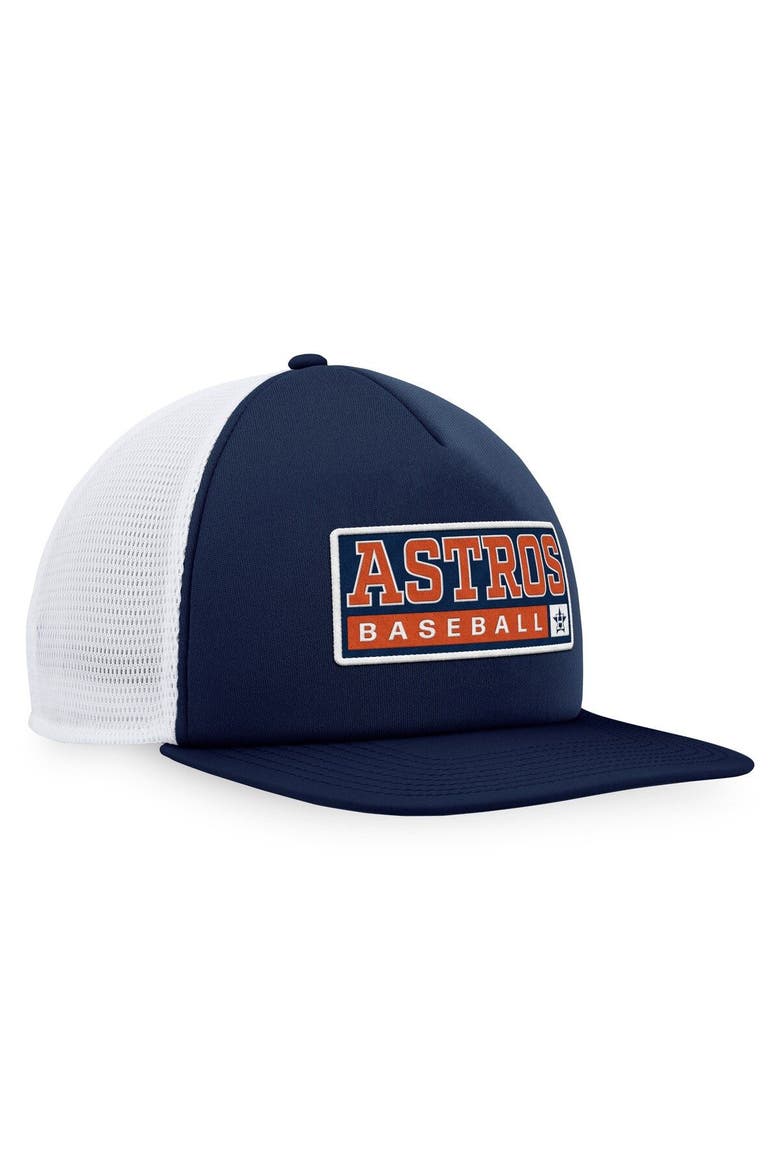 Men's Majestic Navy/White Houston Astros Foam Trucker Snapback Hat, Alternate, color, Navy
