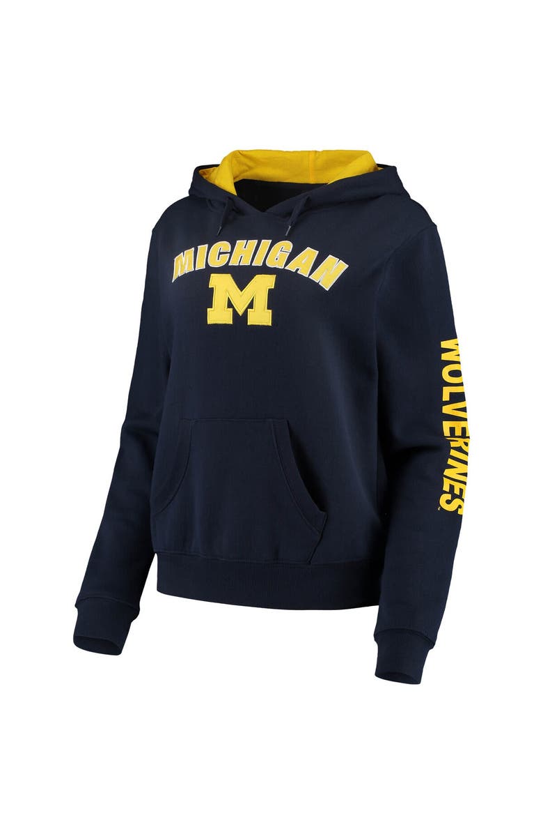COLOSSEUM Women's Colosseum Navy Michigan Wolverines Loud and Proud Pullover Hoodie, Alternate, color, Navy