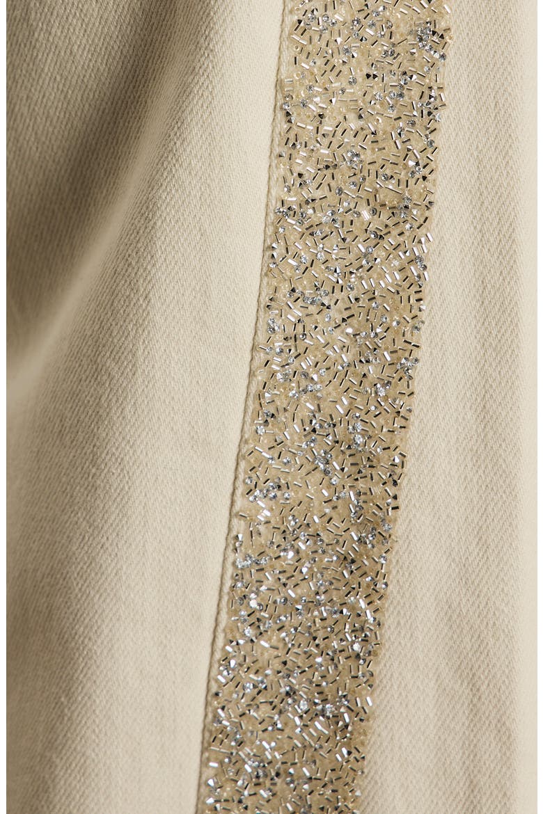 Cadence Shimmer Side Stripe High Waist Jeans, Alternate, color, VANILLA CREME