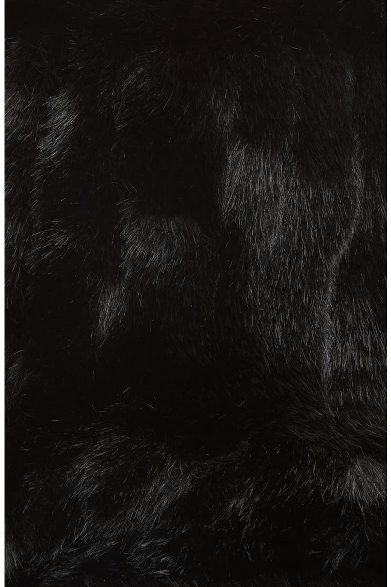 Faux Fur Bucket Hat, Alternate, color, BLACK