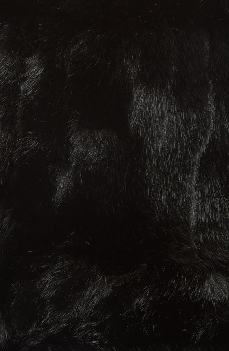La Fiorentina Faux Fur Bucket Hat, Alternate, color, Black
