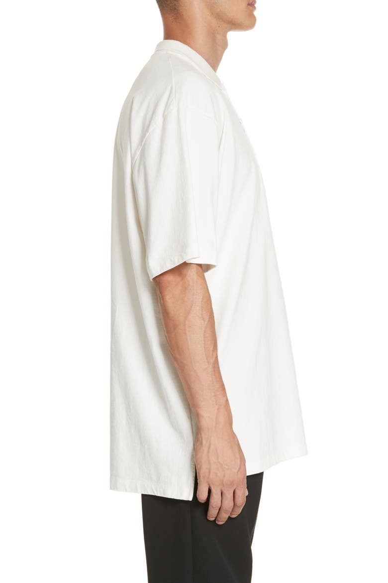 Oversize Polo, Alternate, color, WHITE
