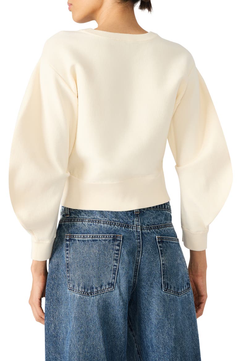 Rosina Balloon Sleeve Sweater, Alternate, color, CREAM
