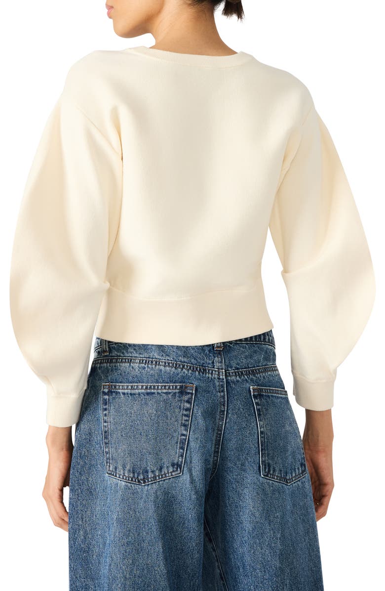Steve Madden Rosina Balloon Sleeve Sweater, Alternate, color, Cream