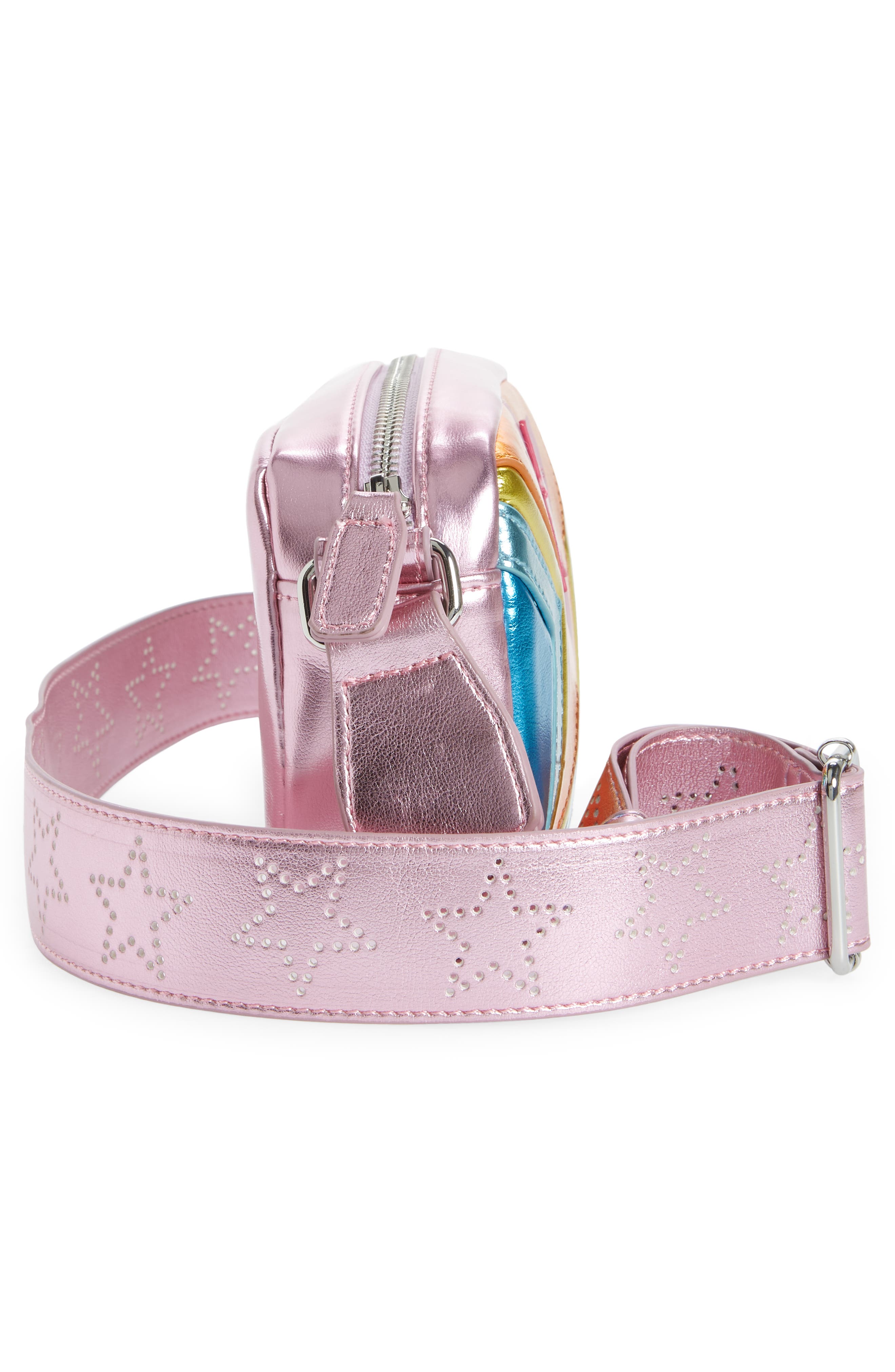 Stella McCartney Kids Quilted Star Faux Leather Shoulder Bag, Alternate, color, 