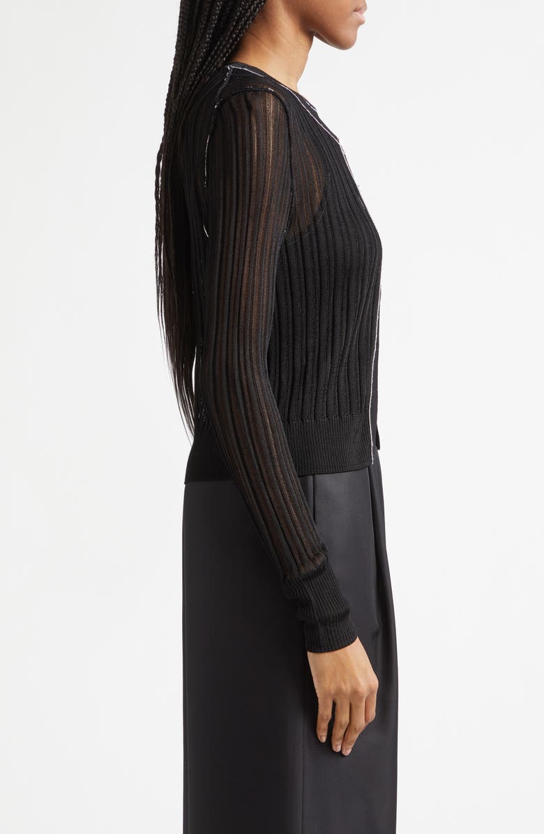 Toccin Crosby Ribbed Button Front Crop Cardigan, Alternate, color, 
