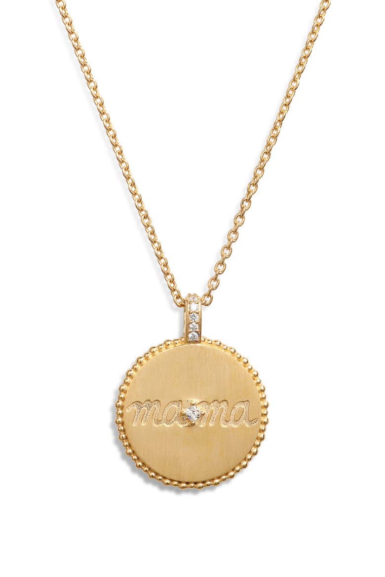 Mama Pendant Necklace, Alternate, color, GOLD