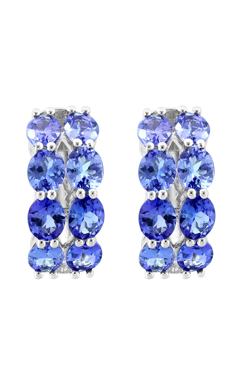 EFFY Sterling Silver Tanzanite Huggie Hoop Earrings, Alternate, color, Blue