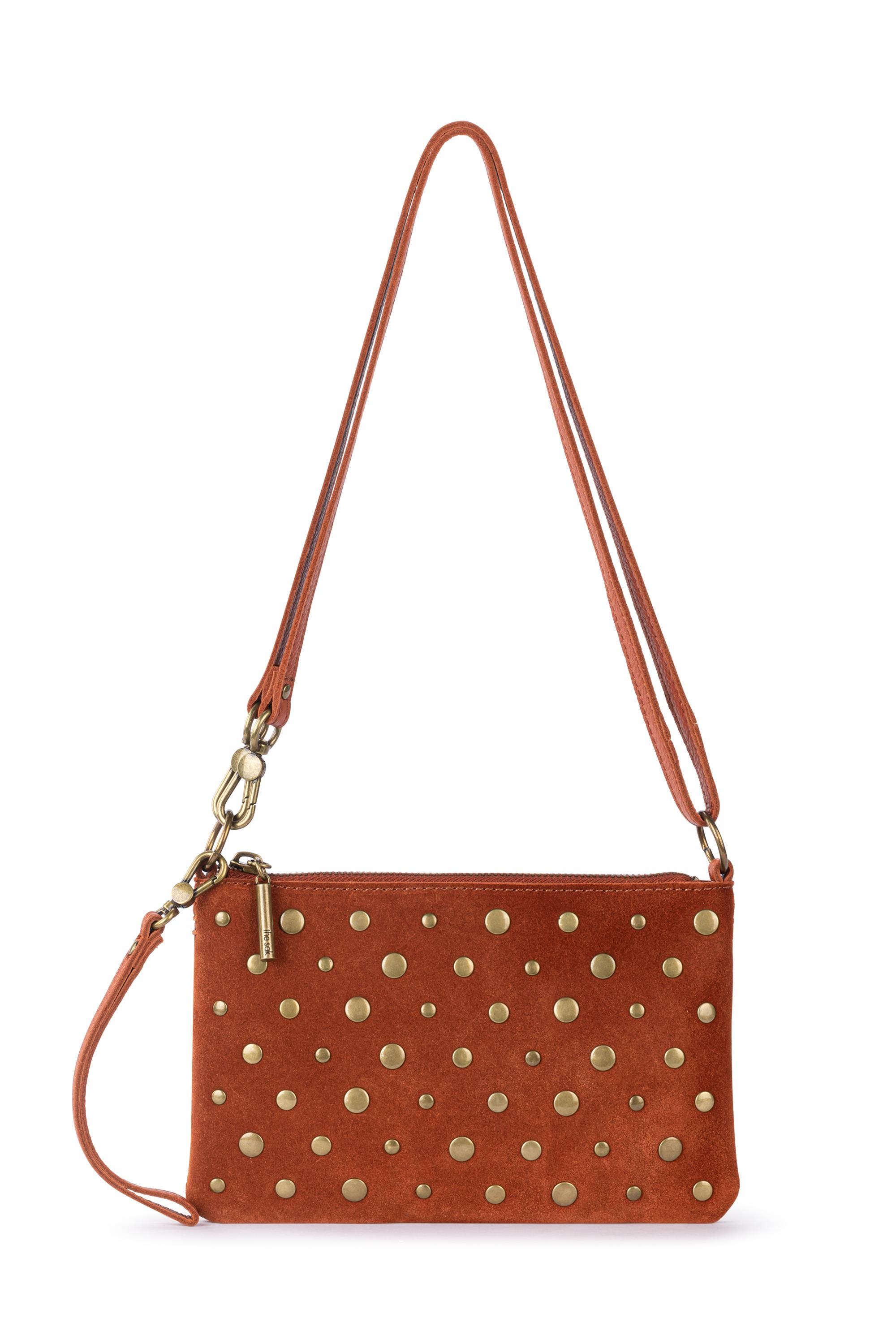 Persimmon Suede Gold Stud