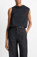 Vince Asymmetric Drape Sleeveless Top