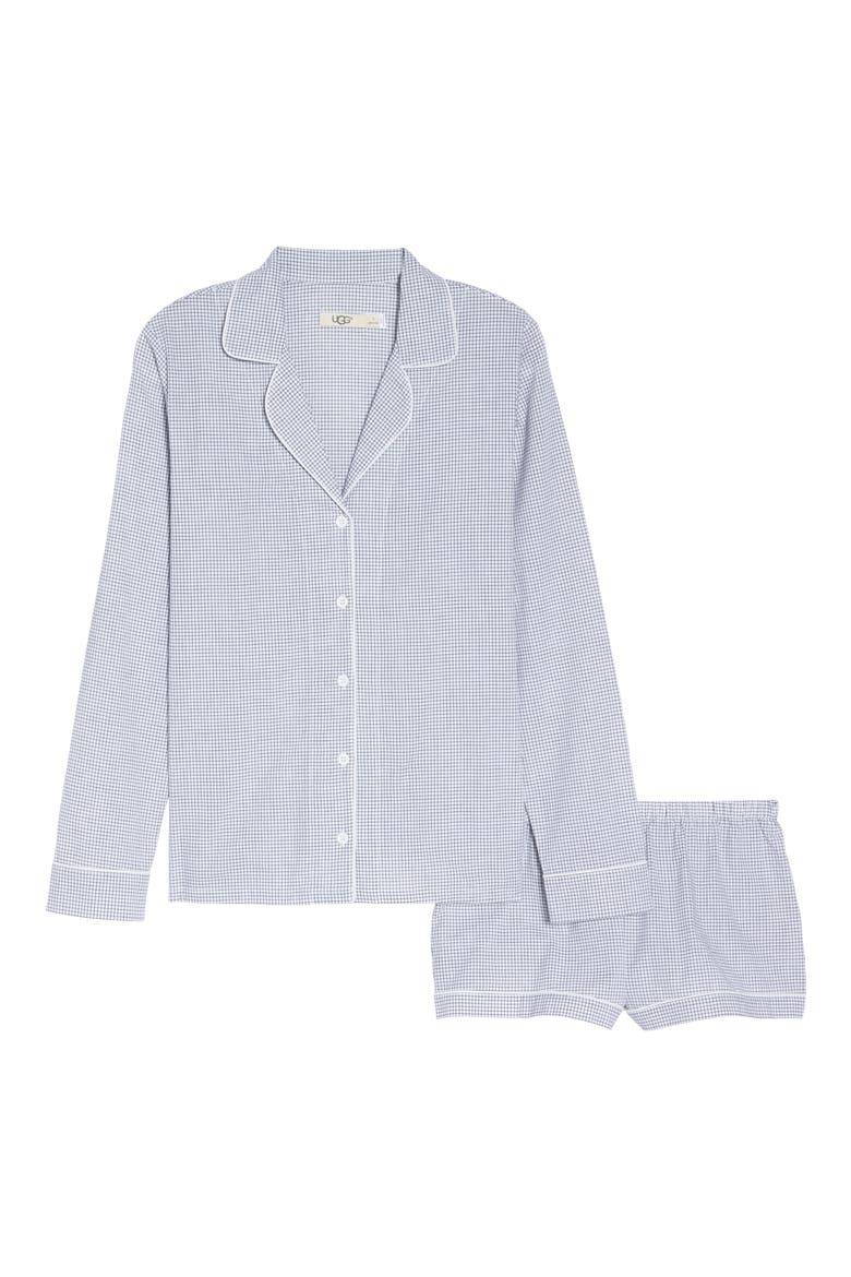 Cassandra Check Pajamas, Alternate, color, WHITE / BLACK CHECK