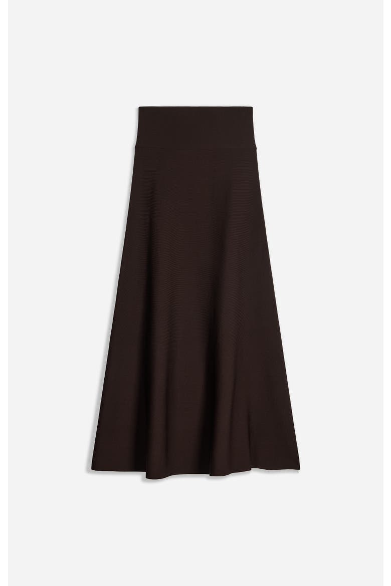 Hidaya Midi Knitted Skirt, Alternate, color, Brun