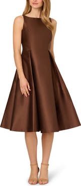 Adrianna Papell SLVLSS TEA LENGTH DRESS
