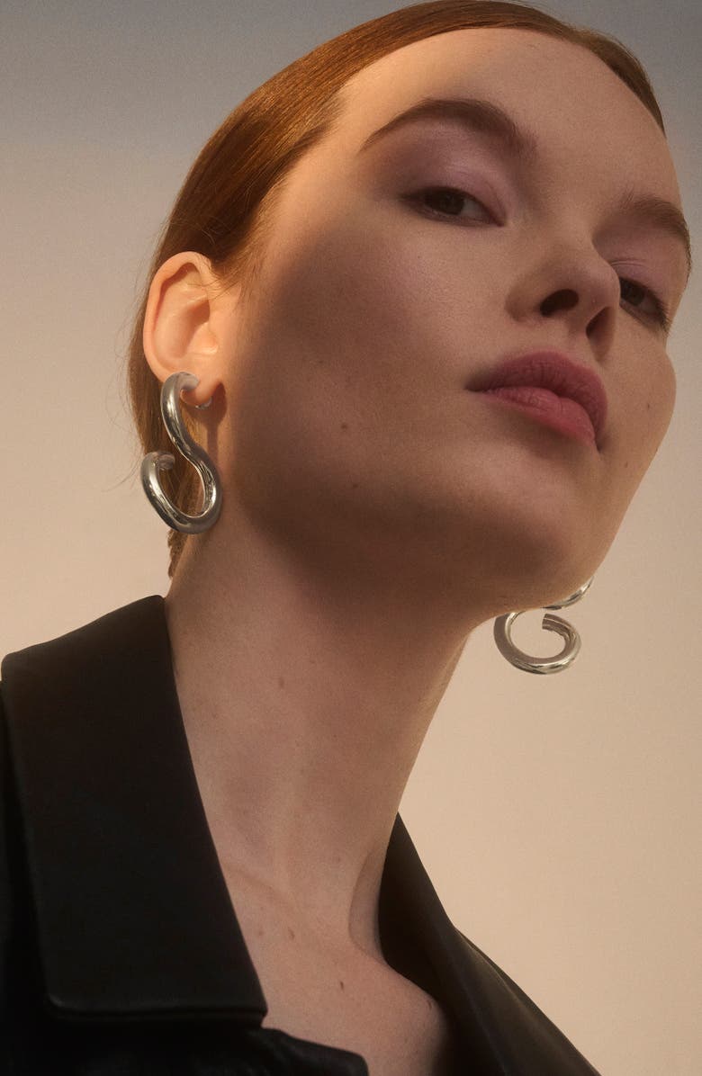 Lady Grey Whirl Drop Earrings, Alternate, color, Silver