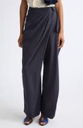JW Anderson Fold Over Twist Wide Leg Trousers