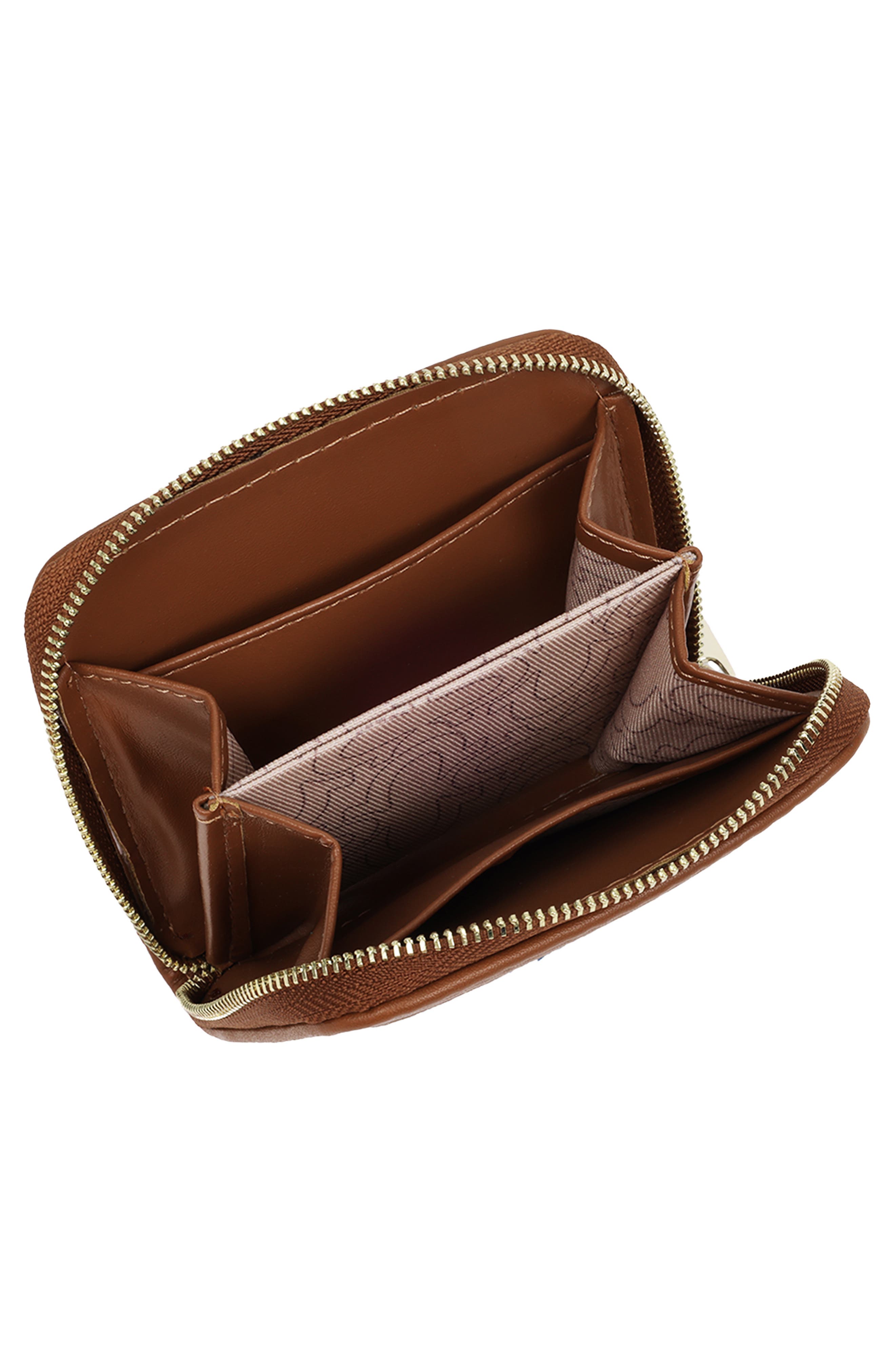 USPA ACCESSORIES Small Frayed Thin Stripe Wallet (Women) | Nordstromrack