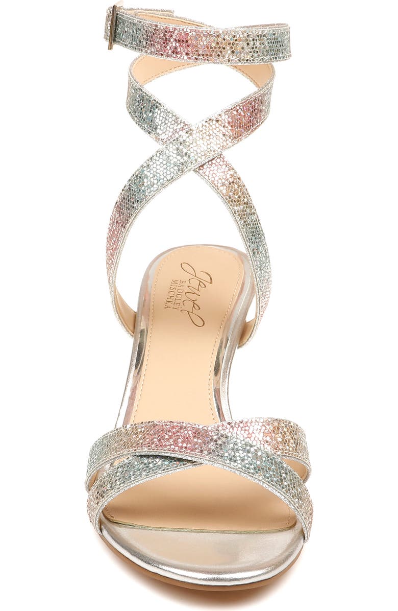Jewel Badgley Mischka Newton Glitter Sandal, Alternate, color,