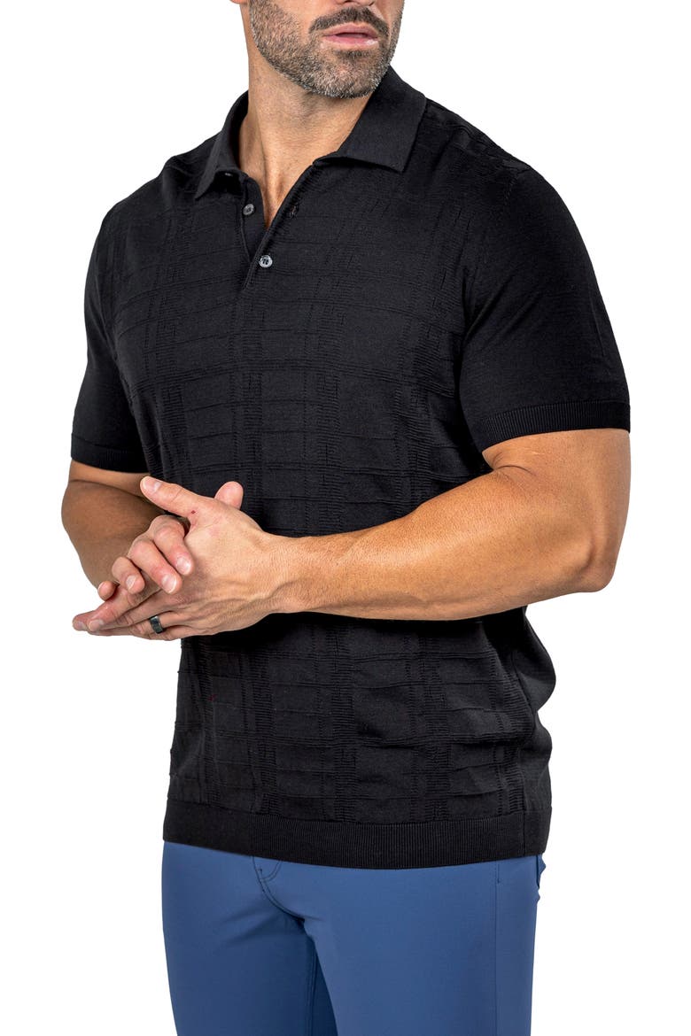 Marthy Black Polo, Alternate, color, BLACK