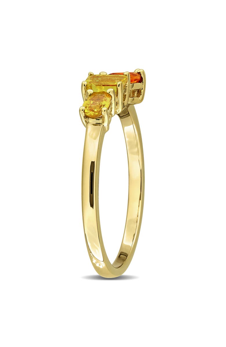Julianna B. Orange & Yellow Sapphire Four-Stone Ring, Alternate, color, Sapphire