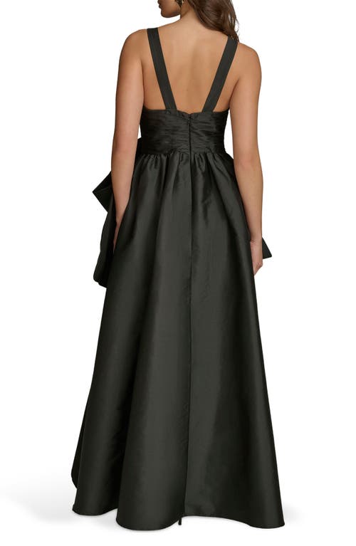 Donna Karan New York Bow Sleeveless Gown In Black