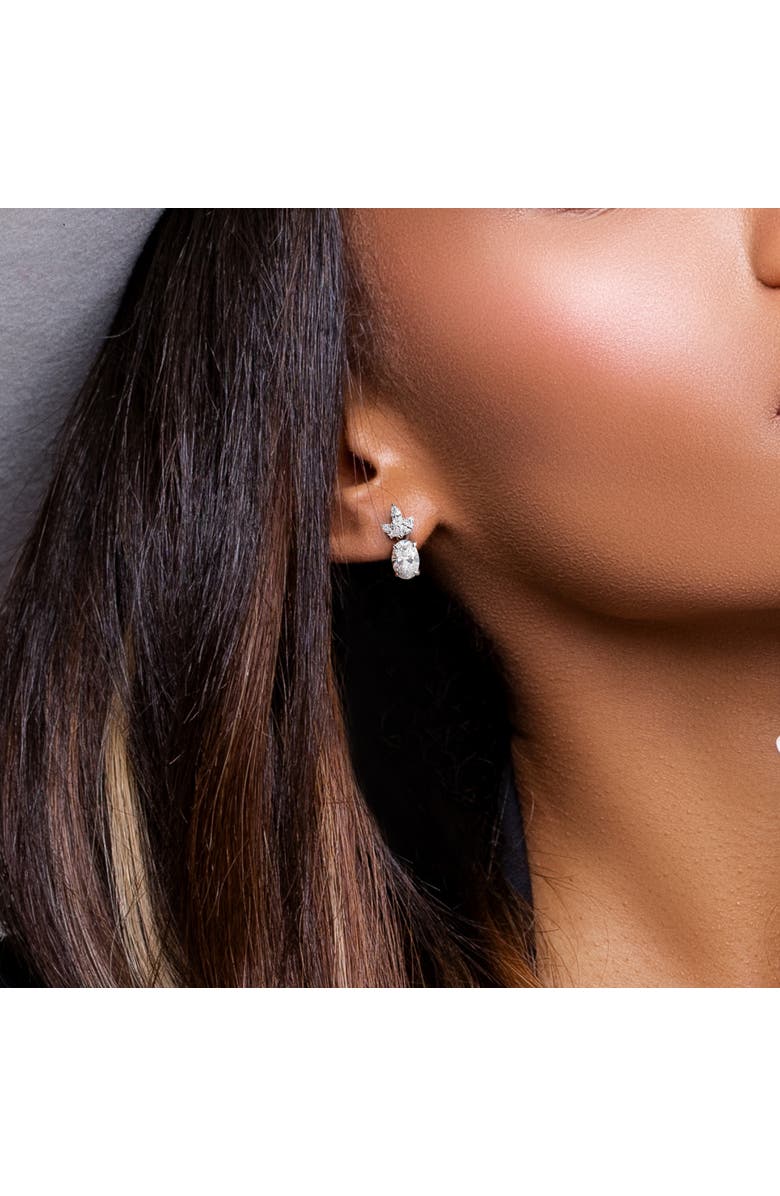 Julianna B. Lab-Grown Diamond Drop Earrings 14k, Alternate, color, White Gold