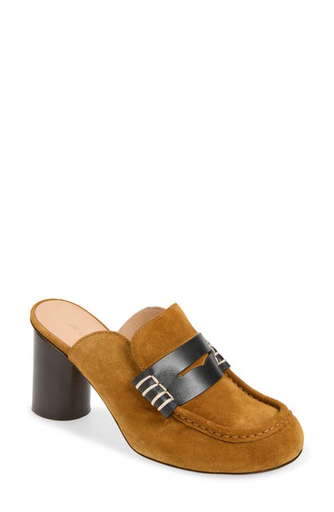 Suede Loafer Mule