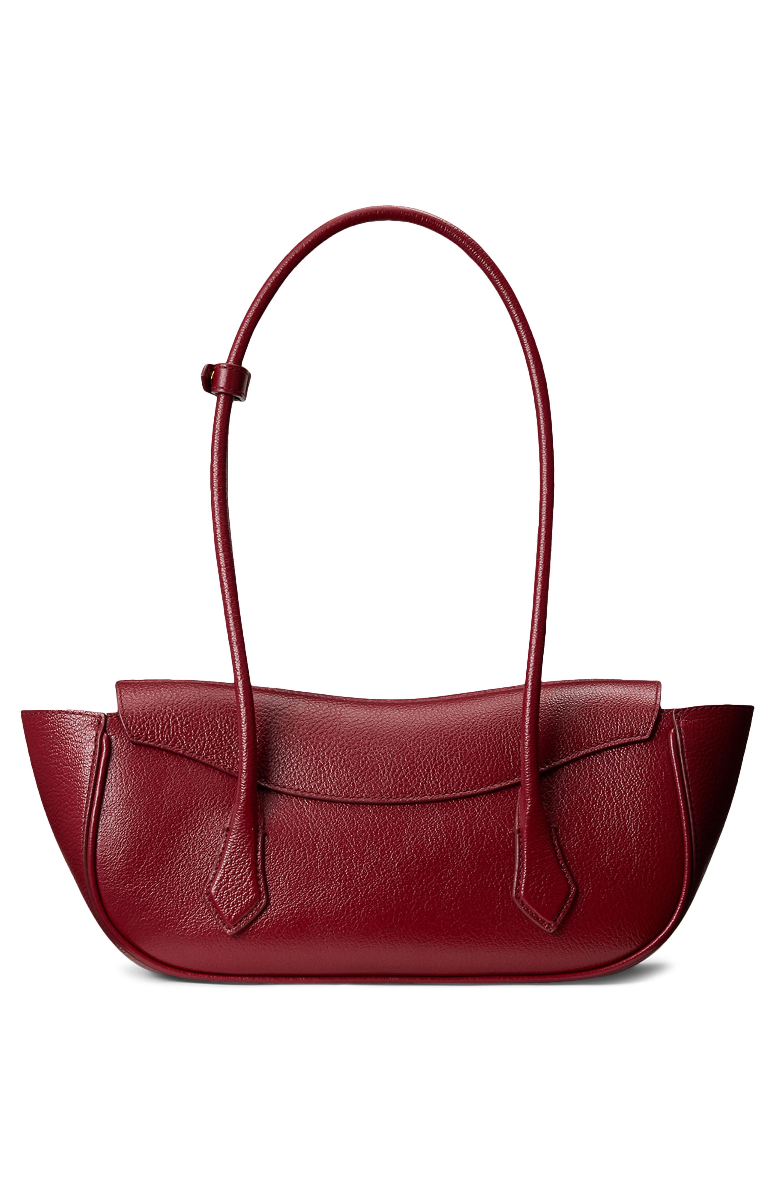 Small Polo Blaze Grained Leather Shoulder Bag, Alternate, color, CURRANT