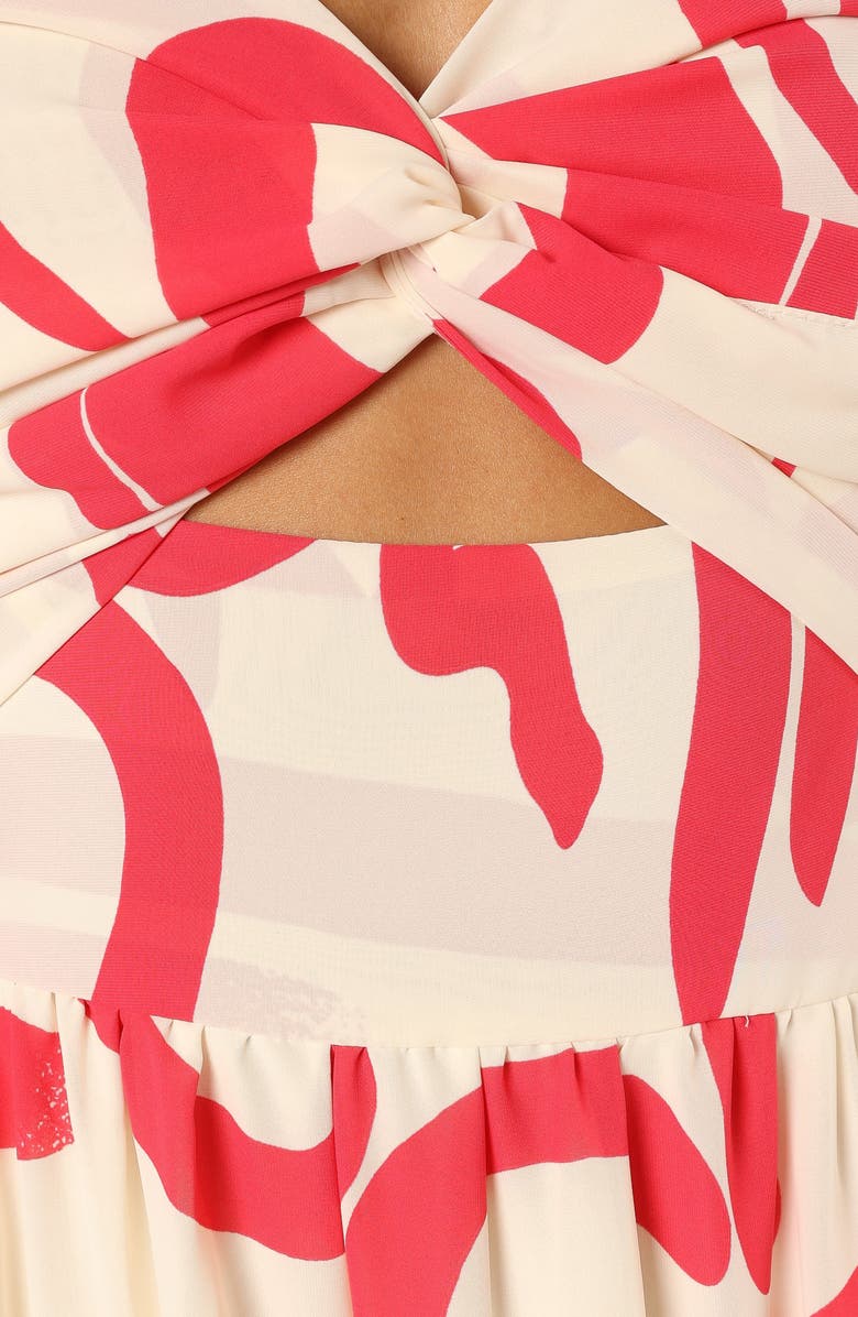 Petal & Pup Sitara Print Cutout Strapless Dress, Alternate, color, 