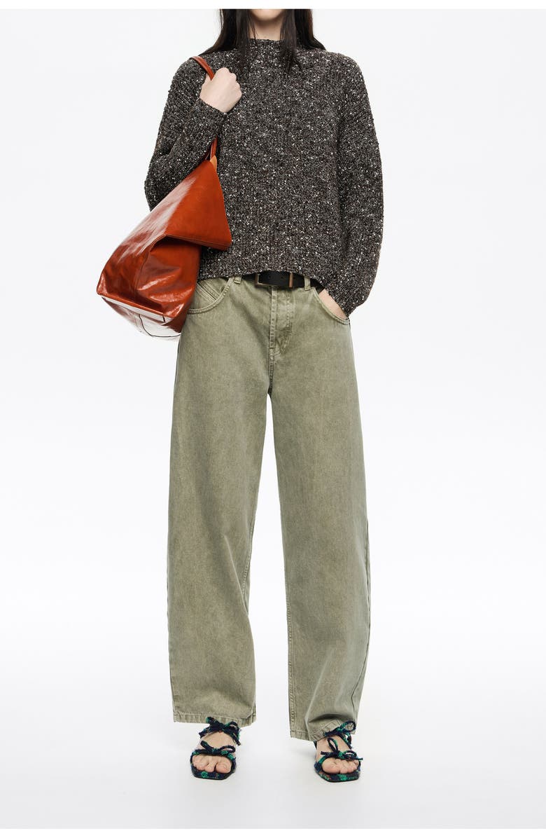 Bimba y Lola High Neck Sweater, Alternate, color, Dark Brown