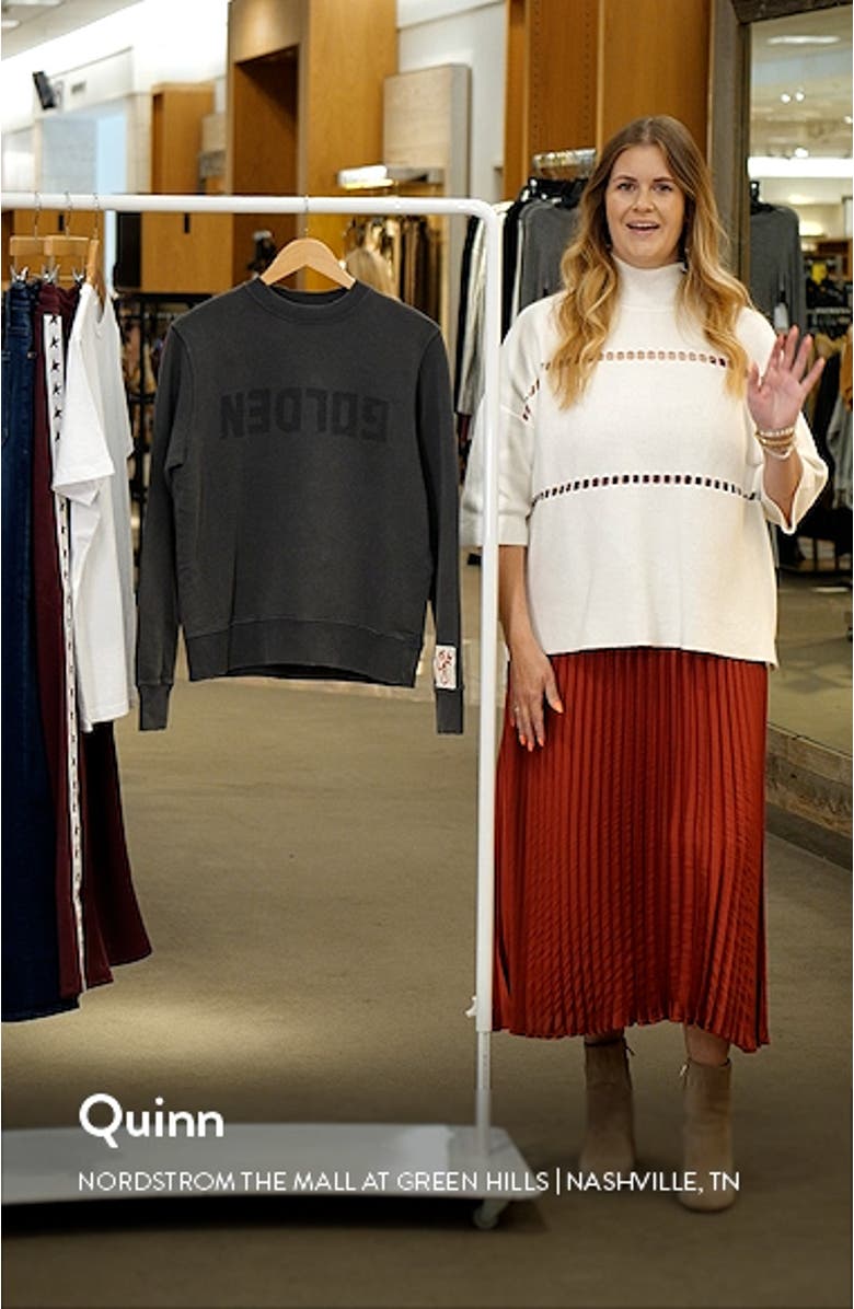 Distressed Logo Graphic Sweatshirt, sales video thumbnail