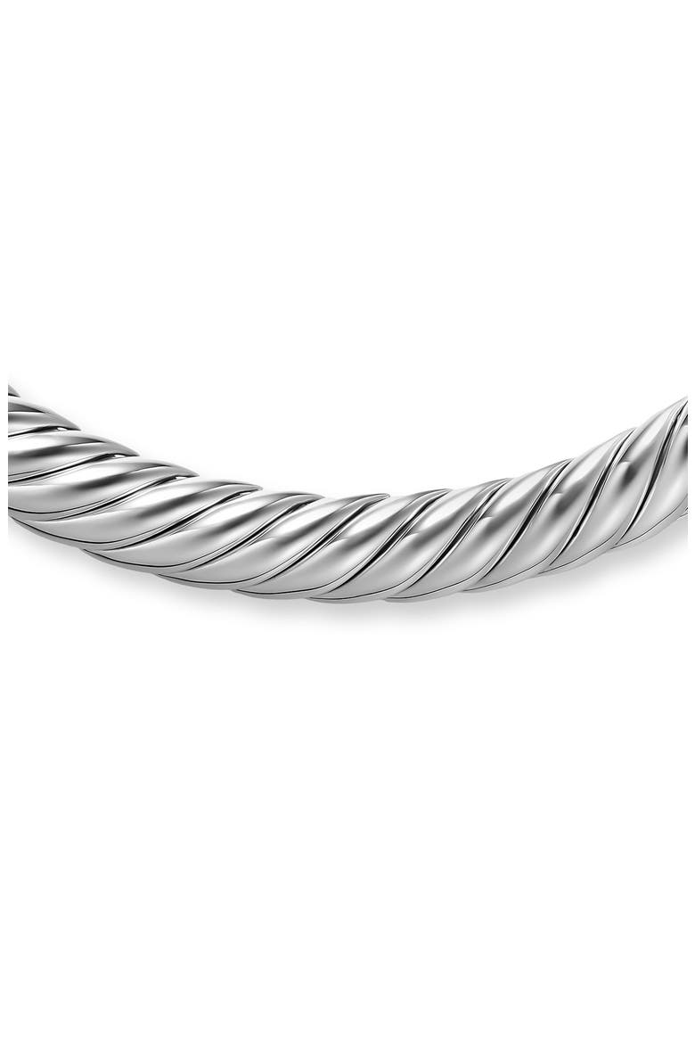 Sculpted Cable Flex Necklace in Sterling Silver, 11mm, Alternate, color, SILVER