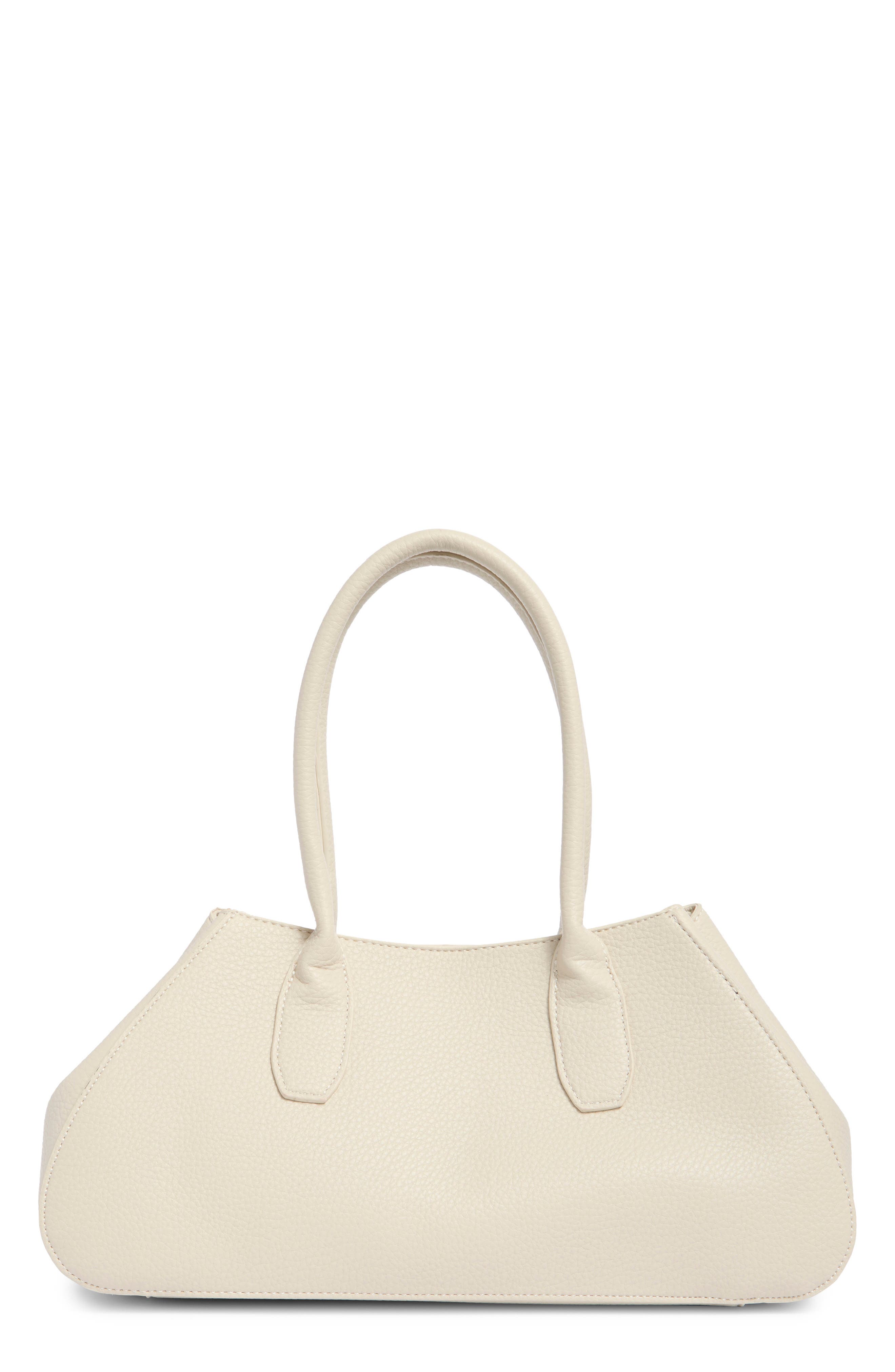 Faux Leather Top Handle Satchel