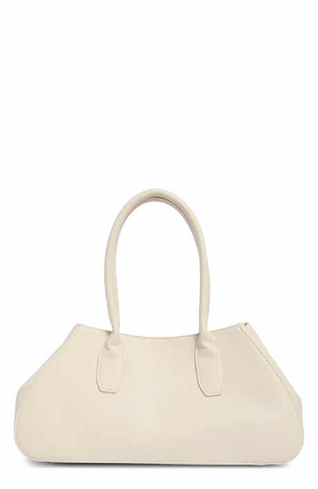 Faux Leather Top Handle Satchel